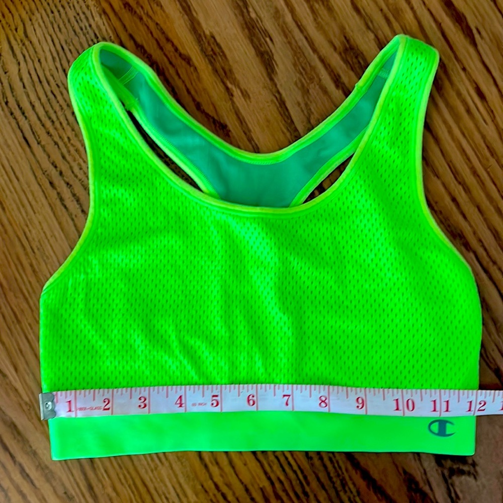 Champion neon green sports bra
